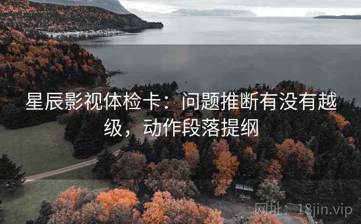 星辰影视体检卡：问题推断有没有越级，动作段落提纲