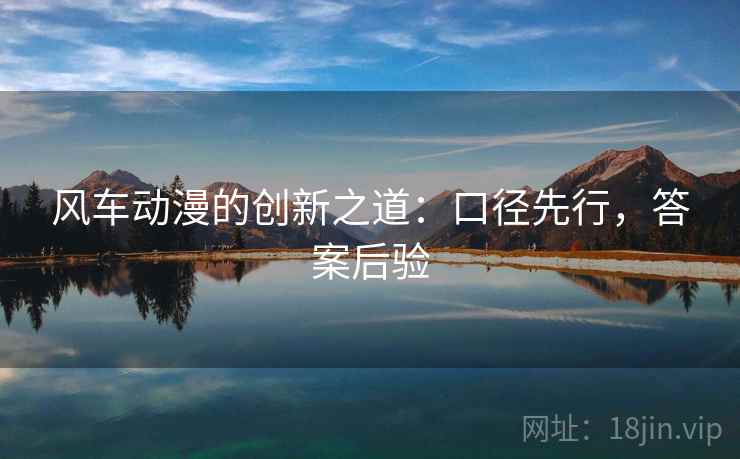 风车动漫的创新之道：口径先行，答案后验