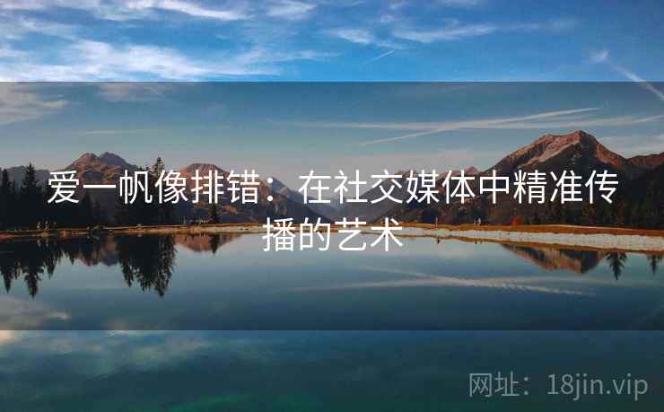 爱一帆像排错：在社交媒体中精准传播的艺术